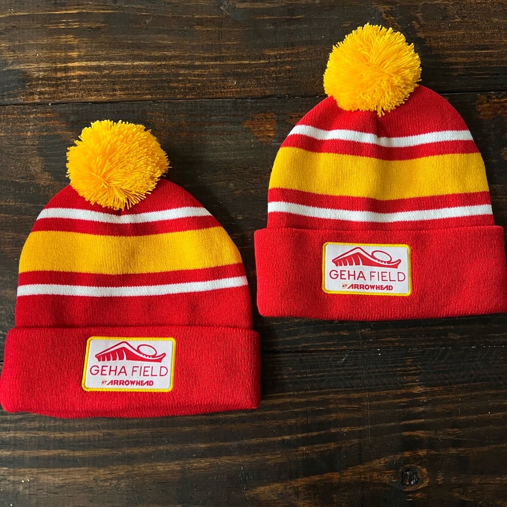 2 KC Chiefs Kansas City Arrowhead Hats